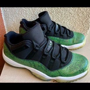 Men’s Jordan 11 Retro Low Green Snakeskin